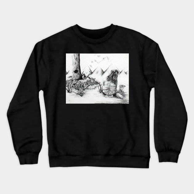 Time Flies Crewneck Sweatshirt by hollydoesart